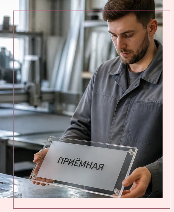 Таблички из оргстекла на заказ в Соликамске от 4019 р. | Аванза-Слк